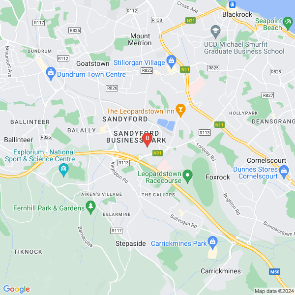 Lie Detector LTD Ireland location map: Sandyford Business Centre Arena House, Sandyford, Dublin